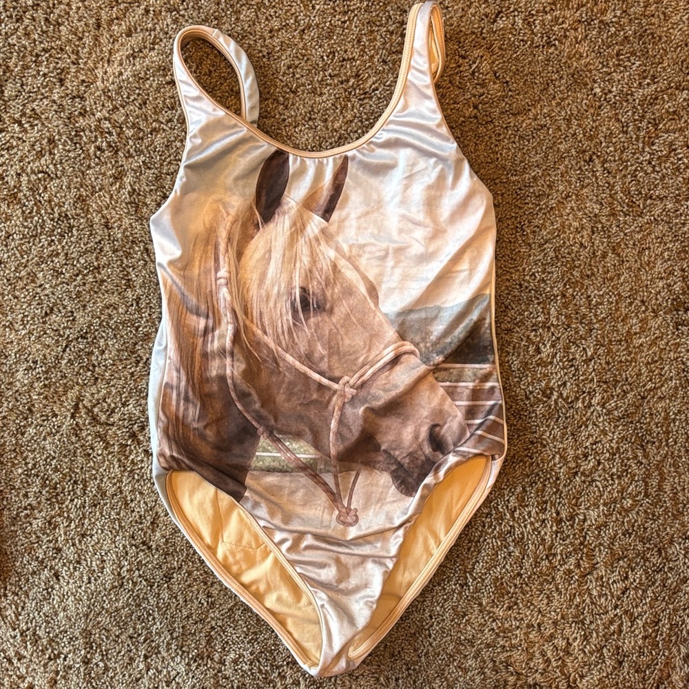 Sold - Wildfox Horse Graphic Swimsuit